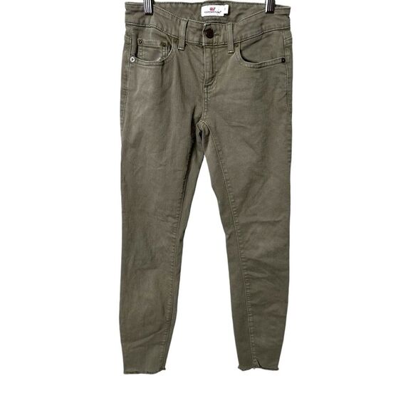 Vineyard Vines Jeans Light Olive Army Green Stretch Denim Skinny Jeans size 0 - Picture 4 of 8